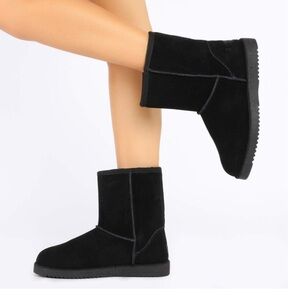 DREAM PAIRS Women's Shorty-New Mid Calf Winter Snow Boots Sz 8